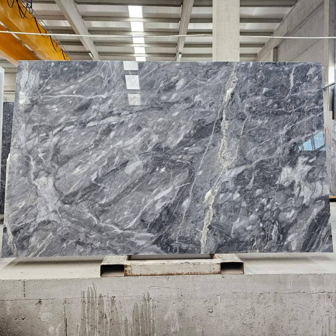 Bardiglo Polished marble slab in Brown