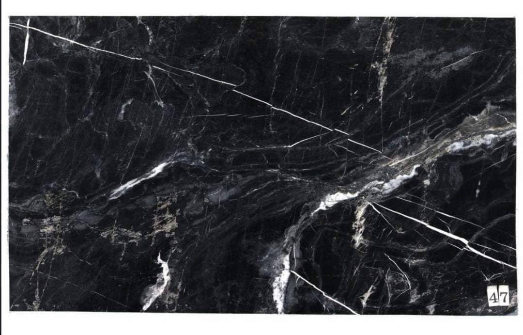 Black Mamba Polished marble slab in Black